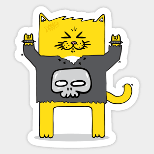 Rocker cat Sticker